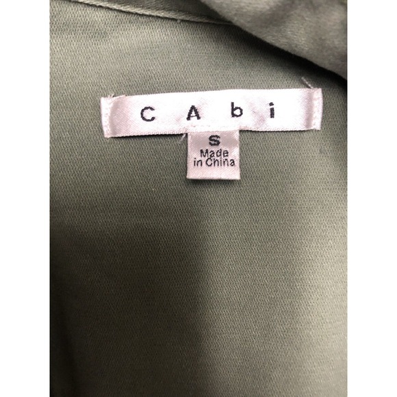 CAbi Military Jacket Blazer Women's S‎ Green Gold Buttons Double Breasted - Picture 7 of 11